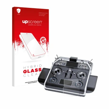 Front side of a product packaging with the brand logo upscreen. Next to it is the device Graupner MC-28 shown with the corresp