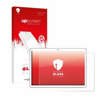 Front side of a product packaging with the brand logo upscreen. Next to it is the device niuniutab KT107 shown with the corres