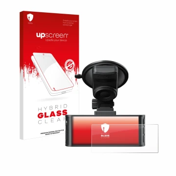 Front side of a product packaging with the brand logo upscreen. Next to it is the device Redtiger F7NS 4K shown with the corre