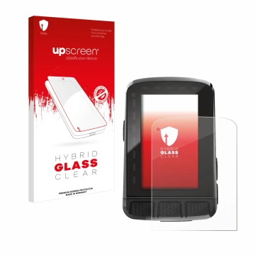 Front side of a product packaging with the brand logo upscreen. Next to it is the device Wahoo Elemnt Roam V2 GPS shown with t