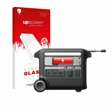 Front side of a product packaging with the brand logo upscreen. Next to it is the device Anker SOLIX F2000 shown with the corr