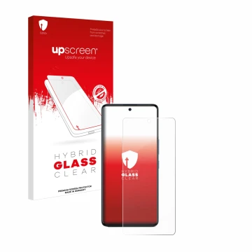 Front side of a product packaging with the brand logo upscreen. Next to it is the device Infinix GT 20 Pro shown with the corr