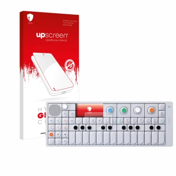 Front side of a product packaging with the brand logo upscreen. Next to it is the device Teenage Engineering OP-1 Sampler & Co