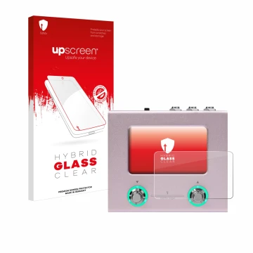 Front side of a product packaging with the brand logo upscreen. Next to it is the device Hotone Ampero Mini shown with the cor
