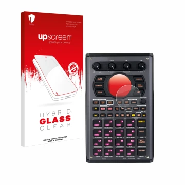 Front side of a product packaging with the brand logo upscreen. Next to it is the device Roland SP-404MKII shown with the corr