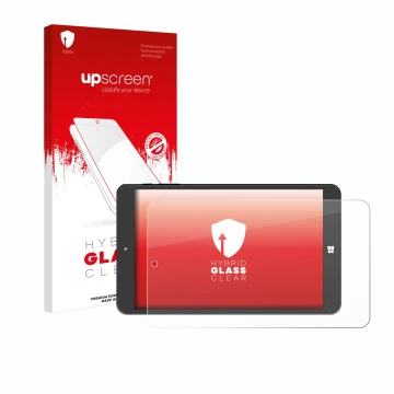 Front side of a product packaging with the brand logo upscreen. Next to it is the device SZTPS Tablet 8