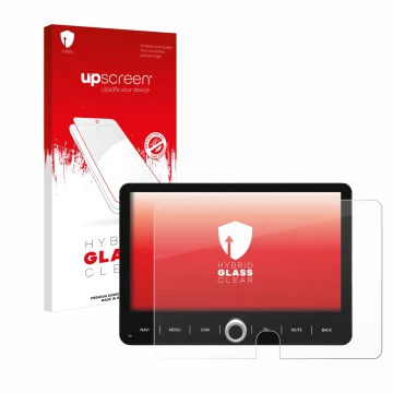 Front side of a product packaging with the brand logo upscreen. Next to it is the device Dynavin D9-T5TP shown with the corres