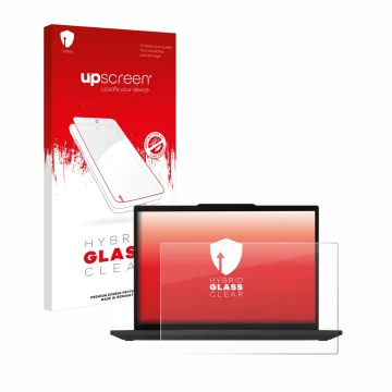 Front side of a product packaging with the brand logo upscreen. Next to it is the device Lenovo ThinkPad T14 Gen 5 shown with 