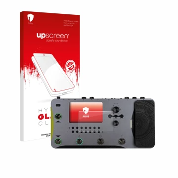 Front side of a product packaging with the brand logo upscreen. Next to it is the device Mooer GE1000 shown with the correspon