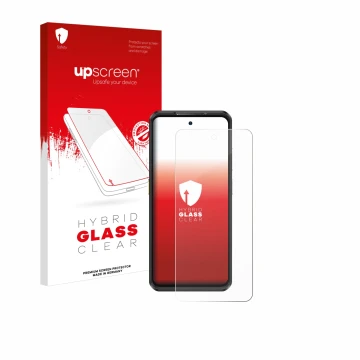 Front side of a product packaging with the brand logo upscreen. Next to it is the device Ulefone Armor 25T Pro shown with the 