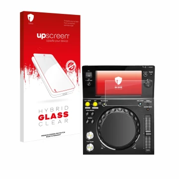 Front side of a product packaging with the brand logo upscreen. Next to it is the device Pioneer XDJ -700 shown with the corre