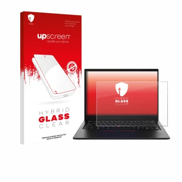 Front side of a product packaging with the brand logo upscreen. Next to it is the device Lenovo ThinkPad L13 Gen 5 shown with 