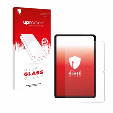 Front side of a product packaging with the brand logo upscreen. Next to it is the device Xiaomi Redmi Pad Pro 5G shown with th