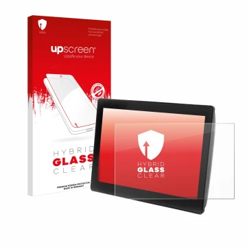 Front side of a product packaging with the brand logo upscreen. Next to it is the device John Deere G5 Plus Universal 12.8