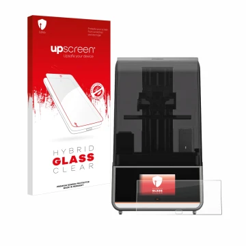 Front side of a product packaging with the brand logo upscreen. Next to it is the device Anycubic Photon Mono M7 Pro shown wit