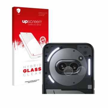 Front side of a product packaging with the brand logo upscreen. Next to it is the device Nothing Phone (2a) Plus (ONLY Camera 