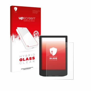 Front side of a product packaging with the brand logo upscreen. Next to it is the device Vivlio Light HD Color shown with the 