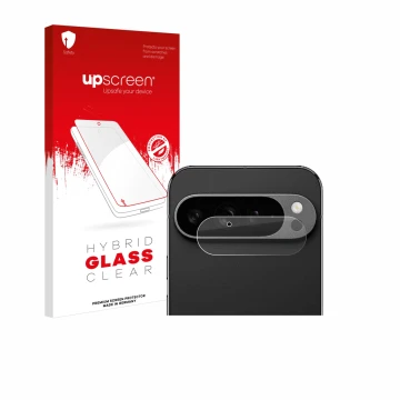 Front side of a product packaging with the brand logo upscreen. Next to it is the device Google Pixel 9 Pro XL (ONLY Camera Le