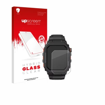 Front side of a product packaging with the brand logo upscreen. Next to it is the device Zeblaze Ares GPS shown with the corre