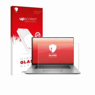 Front side of a product packaging with the brand logo upscreen. Next to it is the device HP Zbook Studio 16 G11 shown with the