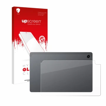 Front side of a product packaging with the brand logo upscreen. Next to it is the device Alldocube iPlay 60 Mini Pro (Back) sh