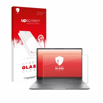 Front side of a product packaging with the brand logo upscreen. Next to it is the device HP ZBook Power 16 G11 shown with the 