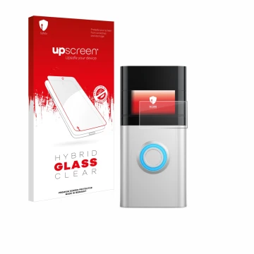 Front side of a product packaging with the brand logo upscreen. Next to it is the device Ring Video Doorbell 3 Plus shown with
