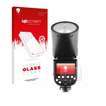 Front side of a product packaging with the brand logo upscreen. Next to it is the device Godox TT685 II shown with the corresp