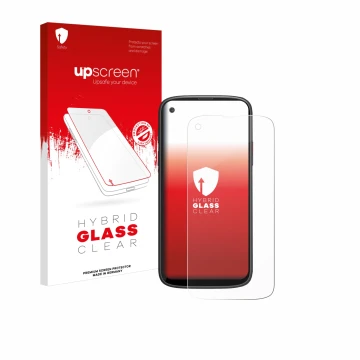 Front side of a product packaging with the brand logo upscreen. Next to it is the device Unihertz Jelly Max shown with the cor