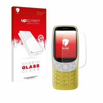 Front side of a product packaging with the brand logo upscreen. Next to it is the device Nokia 3210 shown with the correspondi