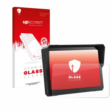 Front side of a product packaging with the brand logo upscreen. Next to it is the device Carpuride W702 Pro 7