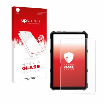 Front side of a product packaging with the brand logo upscreen. Next to it is the device Ulefone Armor Pad 4 Ultra shown with 
