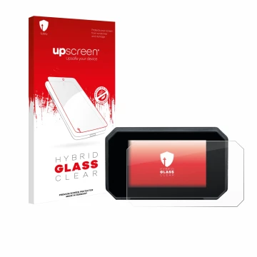 Front side of a product packaging with the brand logo upscreen. Next to it is the device Suzuki GSX-8S 2024 shown with the cor