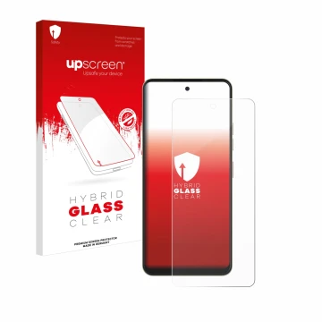 Front side of a product packaging with the brand logo upscreen. Next to it is the device Nubia Music Pop shown with the corres