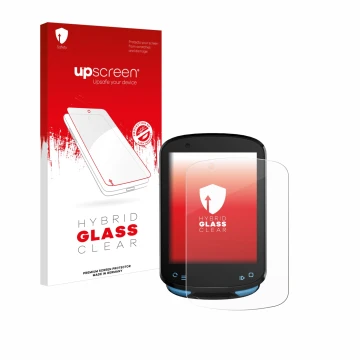 Front side of a product packaging with the brand logo upscreen. Next to it is the device Geoid CC600 2.4