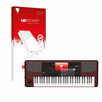 Front side of a product packaging with the brand logo upscreen. Next to it is the device KORG Pa700 shown with the correspondi