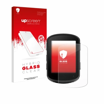 Front side of a product packaging with the brand logo upscreen. Next to it is the device Garmin Edge 540 Solar shown with the 