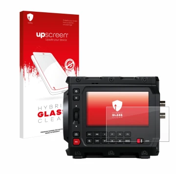 Front side of a product packaging with the brand logo upscreen. Next to it is the device Blackmagic Design Pyxis 6K 4