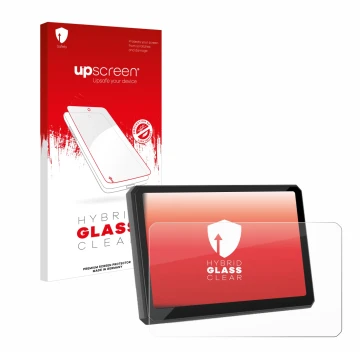 Front side of a product packaging with the brand logo upscreen. Next to it is the device Carpuride W702BS 7