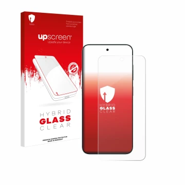 Front side of a product packaging with the brand logo upscreen. Next to it is the device ZTE Blade V70 shown with the correspo