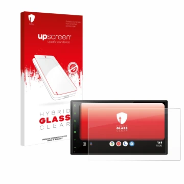 Front side of a product packaging with the brand logo upscreen. Next to it is the device Pioneer SPH-DA77DAB shown with the co