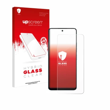 Front side of a product packaging with the brand logo upscreen. Next to it is the device Umidigi Note 100 5G shown with the co