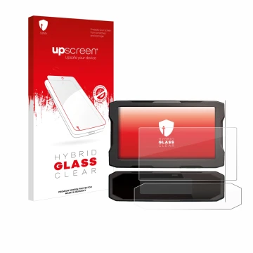 Front side of a product packaging with the brand logo upscreen. Next to it is the device Honda NT 1100 2021 shown with the cor