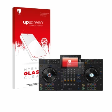 Front side of a product packaging with the brand logo upscreen. Next to it is the device Pioneer XDJ-AZ shown with the corresp
