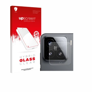 Front side of a product packaging with the brand logo upscreen. Next to it is the device Xiaomi 15 (ONLY Camera Lens) shown wi