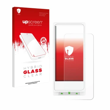 Front side of a product packaging with the brand logo upscreen. Next to it is the device Clover Flex shown with the correspond