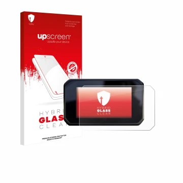 Front side of a product packaging with the brand logo upscreen. Next to it is the device Honda CBR650R 2025 shown with the cor