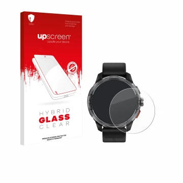 Front side of a product packaging with the brand logo upscreen. Next to it is the device Haylou Solar Ultra shown with the cor