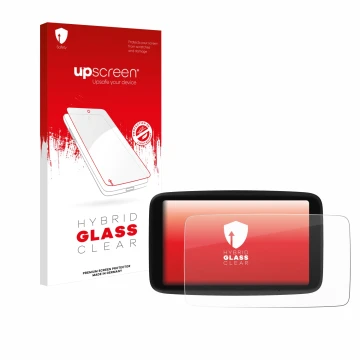 Front side of a product packaging with the brand logo upscreen. Next to it is the device TomTom Go Navigator 6 (2nd generation