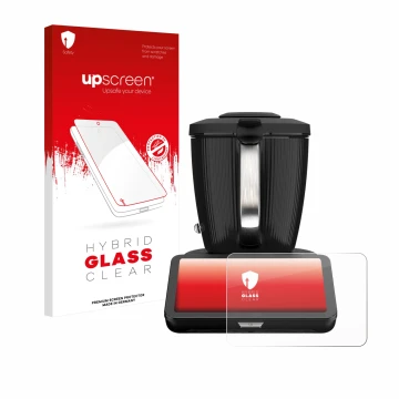 Front side of a product packaging with the brand logo upscreen. Next to it is the device Vorwerk Bimby TM7 shown with the corr
